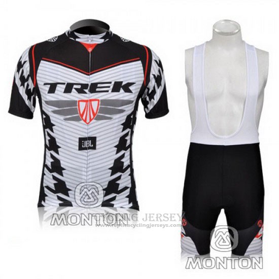 2010 Cycling Jersey Trek Black and White Short Sleeve and Bib Short